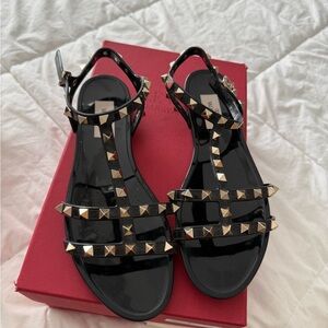 Valentino Black Studded Women's Sandals
